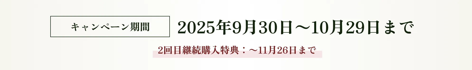 キャンペーン期間